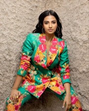 Captivating Meenakshi Chaudhary in a Floral Printed Dress Pictures 05