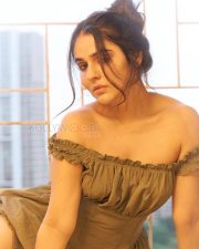 Dreamy Actress Sidhika Sharma in an Olive Green Off Shoulder Ruffled Midi Dress Photos 01 Dreamy Actress Sidhika Sharma in an Olive Green Off Shoulder Ruffled Midi Dress Photos 01
