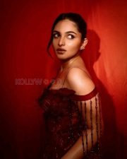 Drop Dead Gorgeous Kayadu Lohar in a Red Sequin Dress Photos 03