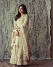 Enchanting Actress Kayadu Lohar in a Ivory Embroidered Sharara Suit Photos 04 Enchanting Actress Kayadu Lohar in a Ivory Embroidered Sharara Suit Photos 04