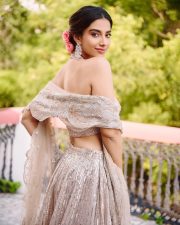 Flawless Meenakshi Chaudhary in a Blush Pink Embroidered Lehenga Pictures 01