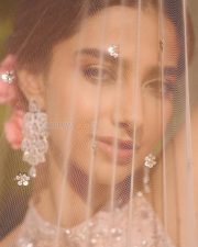 Flawless Meenakshi Chaudhary in a Blush Pink Embroidered Lehenga Pictures 06