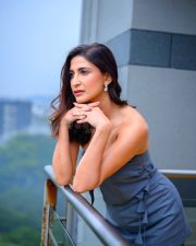 Forbidden Love Actress Aahana Kumra in a Strapless Grey Dress Pictures 02