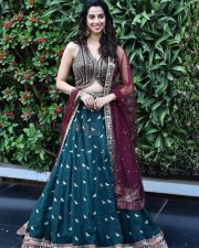 Glam Heroine Meenakshi Chaudhary at Anaganaga Oka Raju Movie Release Press Meet Stills 20