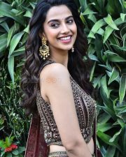 Glam Heroine Meenakshi Chaudhary at Anaganaga Oka Raju Movie Release Press Meet Stills 23