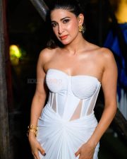 Glamorous Actress Aahana Kumra in a White Strapless Corset Draped Gown Photos 01 Glamorous Actress Aahana Kumra in a White Strapless Corset Draped Gown Photos 01