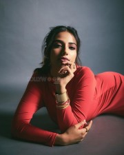 Gorgeous Meenakshi Chaudhary in a Red Midi Dress Pictures 01 Gorgeous Meenakshi Chaudhary in a Red Midi Dress Pictures 01