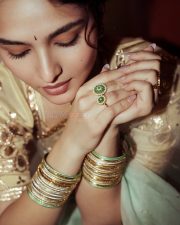 Graceful Actress Kayadu Lohar in a Mint Organza Saree with Gold Blouse Photos 01 Graceful Actress Kayadu Lohar in a Mint Organza Saree with Gold Blouse Photos 01