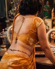 Immortal Actress Kayadu Lohar in an Orange Tie Dye Saree Photos 03 Immortal Actress Kayadu Lohar in an Orange Tie Dye Saree Photos 03