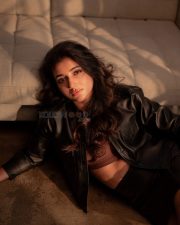 Jailer 2 Actress Mirnaa in a Black Long Sleeved Button Down Cropped Jacket with a High Waisted Mini Skirt Pictures 02