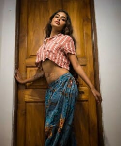 Kaly Movie Actress Aishwarya Suresh Sexy Navel Piercing Photos 02