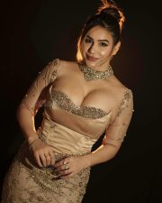 Lets Play Blind Har Chaal Ek Dhokha Actress Kangna Sharma in a Nude Bodycon Gown Photos 01