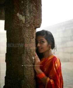 Malayalam Actress Rajisha Vijayan in a Red Saree Photoshoot Pictures 03