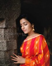 Malayalam Actress Rajisha Vijayan in a Red Saree Photoshoot Pictures 06