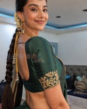 Resplendent Actress Meenakshi Chaudhary in a Green Embroidered Silk Saree Photos 01 Resplendent Actress Meenakshi Chaudhary in a Green Embroidered Silk Saree Photos 01