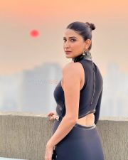 Sexy Aahana Kumra in a Black One Shoulder Cut Out Mini Dress Pictures 01