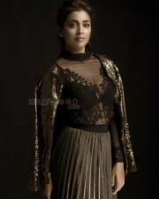 Shriya Saran in a Black Transparent Dress Photo 01