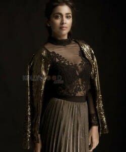 Shriya Saran in a Black Transparent Dress Photo 01