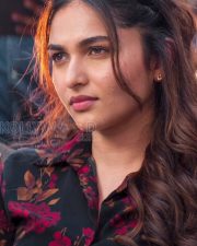 Striking Actress Kayadu Lohar in a Black Floral Shirt Photos 01 Striking Actress Kayadu Lohar in a Black Floral Shirt Photos 01