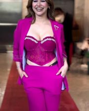 Stunning Kangana Sharma in a Pink Blazer with a Corset Crop Top Pictures 02