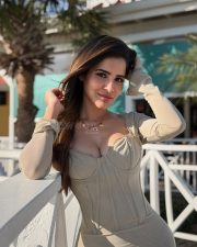 A Masterpiece Actress Ashu Reddy Busty Cleavage in a Long Sleeved Beige Dress with a Corset Style Top Photos 03 A Masterpiece Actress Ashu Reddy Busty Cleavage in a Long Sleeved Beige Dress with a Corset Style Top Photos 03