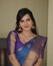 Sexy Ashu Reddy in a Blue Silk Saree Pictures 04 Sexy Ashu Reddy in a Blue Silk Saree Pictures 04