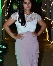 Telugu Actress Kavya Kalyanram at Masooda Movie Success Meet Photos 01
