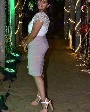 Telugu Actress Kavya Kalyanram at Masooda Movie Success Meet Photos 03