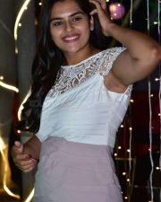 Telugu Actress Kavya Kalyanram at Masooda Movie Success Meet Photos 08