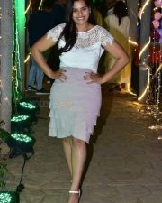 Telugu Actress Kavya Kalyanram at Masooda Movie Success Meet Photos 11