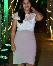 Telugu Actress Kavya Kalyanram at Masooda Movie Success Meet Photos 20