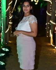 Telugu Actress Kavya Kalyanram at Masooda Movie Success Meet Photos 23