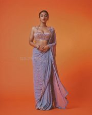 Jigra Actress Akansha Ranjan in a Beautiful Saree with Sleeveless Blouse Pictures 03