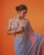 Jigra Actress Akansha Ranjan in a Beautiful Saree with Sleeveless Blouse Pictures 04