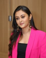 Actress Megha Chowdhury at Phalana Abbayi Phalana Ammayi Movie Pre Release Event Photos 20