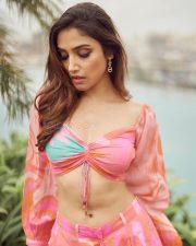 Beautiful Donal Bisht in a Pink Stylish Trazenie Tarang Co Ord Set Photos 04