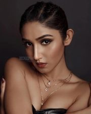 Bold Hot Donal Bisht in a Black Off Shoulder Dress Pictures 01