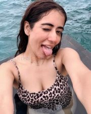 Carefree Actress Jonita Gandhi in a White Polka Dot Bikini Photos 01 Carefree Actress Jonita Gandhi in a White Polka Dot Bikini Photos 01