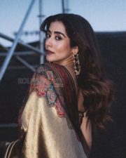Luminous Actress Jonita Gandhi in a Gold Silk Saree Photos 01 Luminous Actress Jonita Gandhi in a Gold Silk Saree Photos 01