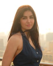 Alluring Actress Amy Aela in a Sheer Ribbed Knit Halter Bodysuit Photos 03