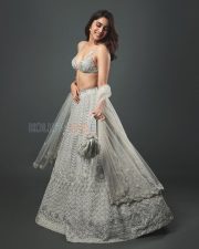 Ethereal Actress Sharvari Wagh in a Silver embroidered bridal lehenga Photos 05