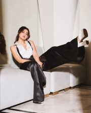 Gorgeous Tejasswi Prakash in a White Tuxedo Shirt and Black High Waisted Pants for the Hollywood Reporter Women in Power Event Photos 01