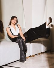 Gorgeous Tejasswi Prakash in a White Tuxedo Shirt and Black High Waisted Pants for the Hollywood Reporter Women in Power Event Photos 01