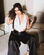 Gorgeous Tejasswi Prakash in a White Tuxedo Shirt and Black High Waisted Pants for the Hollywood Reporter Women in Power Event Photos 04