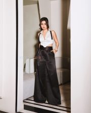 Gorgeous Tejasswi Prakash in a White Tuxedo Shirt and Black High Waisted Pants for the Hollywood Reporter Women in Power Event Photos 05