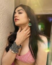 Hot Adah Sharma Pink Cleavage Busting Pictures 02