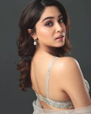 Hot Sharvari Wagh in a Silver Grey Lehenga with a Cleavage Bralette and Sheer Dupatta Photos 02