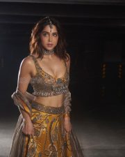 Resplendent Actress Sharvari Wagh in a Yellow Silver embroidered Lehenga Photos 03