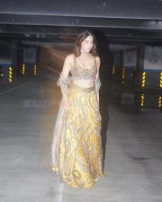 Resplendent Actress Sharvari Wagh in a Yellow Silver embroidered Lehenga Photos 05