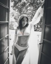 Sizzling Sharvari Wagh in a Two Piece Monochrome Bikini Stills 04